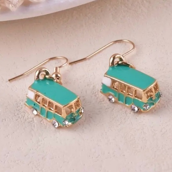 ✨ModCloth Daphne Teal Van Earrings - Picture 4 of 5